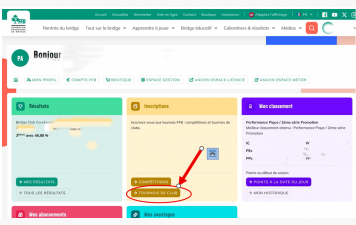 INSCRIPTION AUX TOURNOIS
